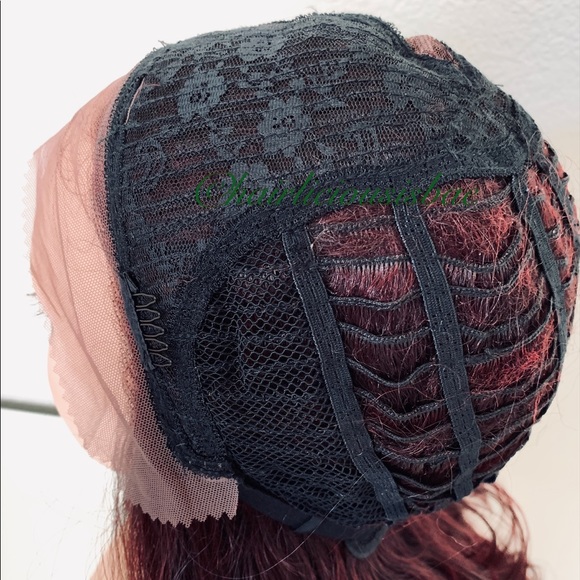 Burgundy wig lace front middle part 24 inch long - Picture 5 of 7